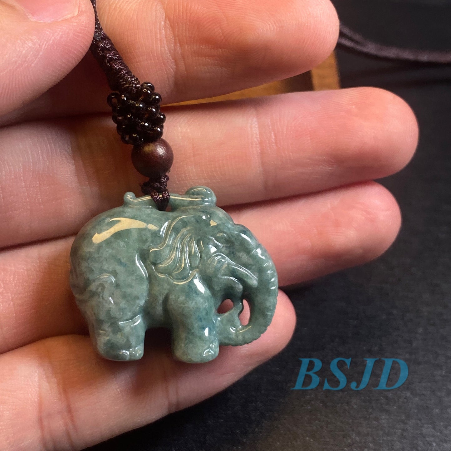 elephant Natural Green Grade A Jade ICE Burma Jadeite Chinese Carved ,Myanmar jade Pendant DIY necklace  Statue