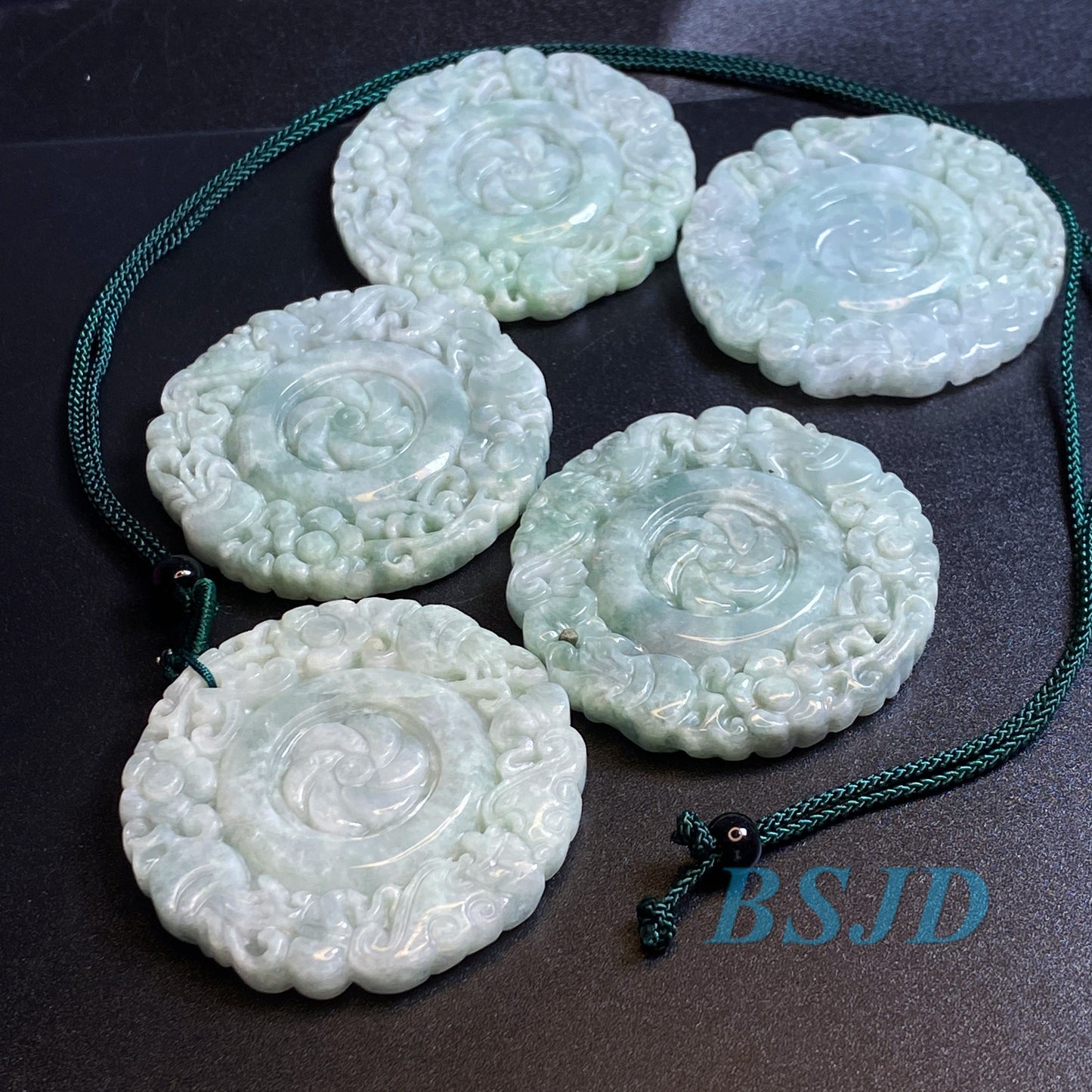 Wholesale Grade A Jade Green jadeite Beads Flower pendant Type A jade Ice Myanmar Jadeite DIY necklace earrings gift