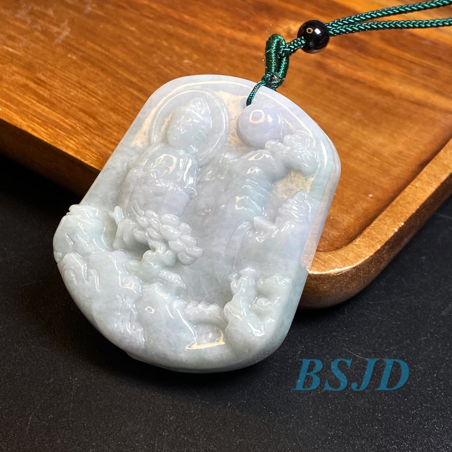 Wholesale KWAN YIN Guanyin Natural Grade A Jade ICE Jadeite Myanmar Jadeite Pendant necklace Buddha Statue carving