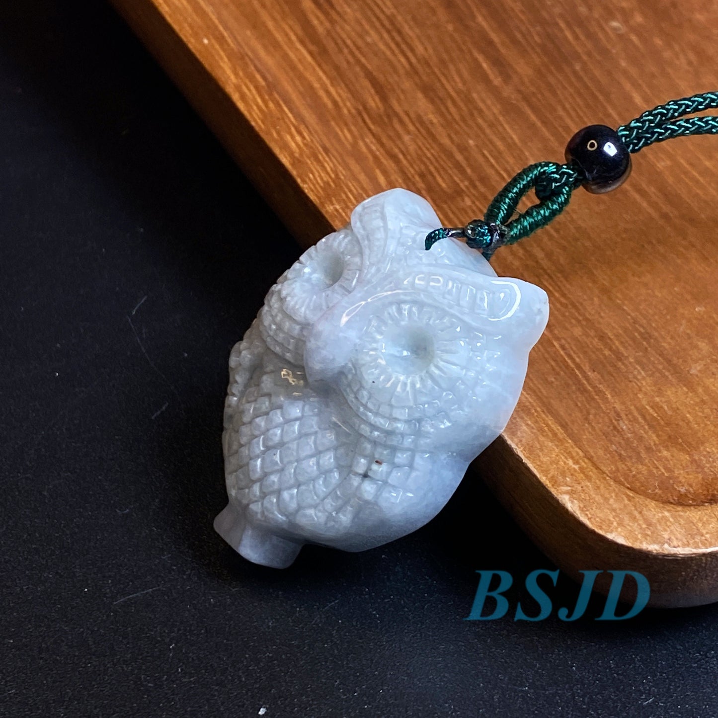 Wholesale Lucky night owl Natural Grade A Jade Myanmar Jadeite pendant Burma jade beads  Dream catchers DIY Jewelry gift