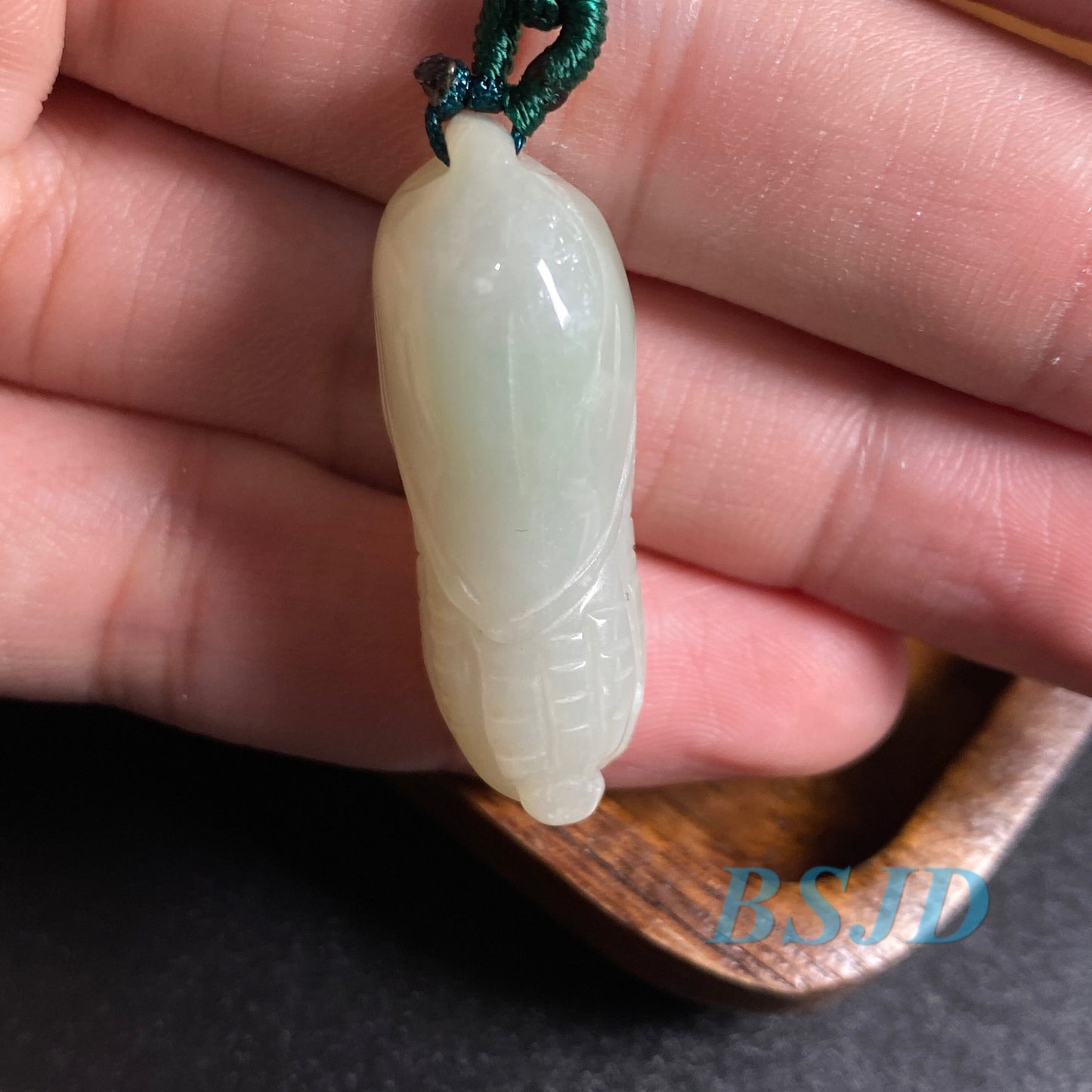 Wunschmais Anhänger Natur Grün Grade A Jade Eis Jadeit Burma Jade DIY Perle handgeschnitzt Geschenk Myanmar Jadeit