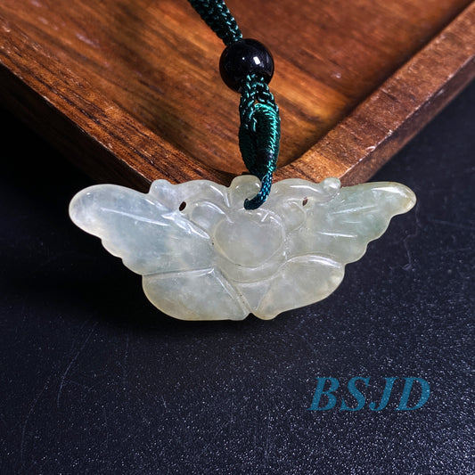 Butterfly Pendant Natural Grade A jade Feminin Green Jade ICE Jadeite Burma jade Chinese Carved Lady baby Jadeit necklace