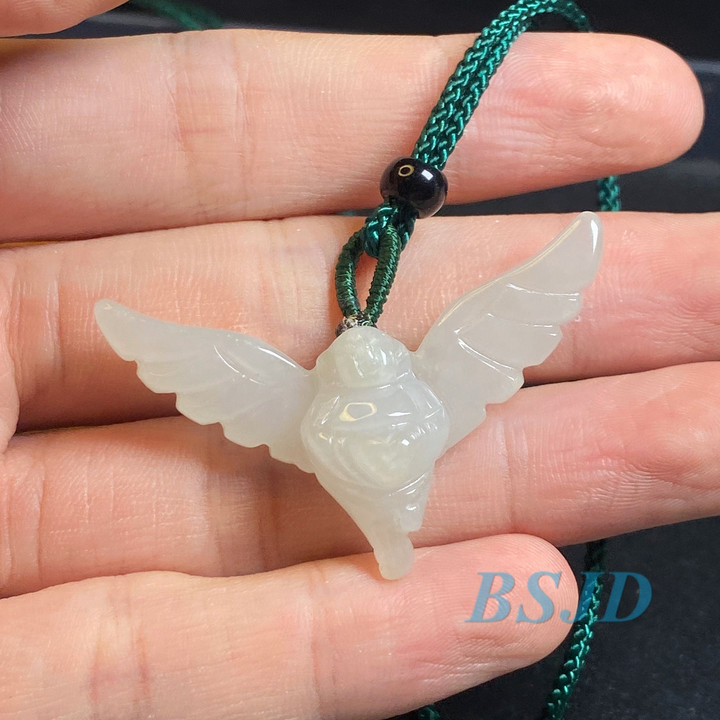 Angel pendant  Natural Grade A jade Burma Jade ICE Myanmar Jadeite Chinese Carved ,Baby children hang necklace DIY jewelry