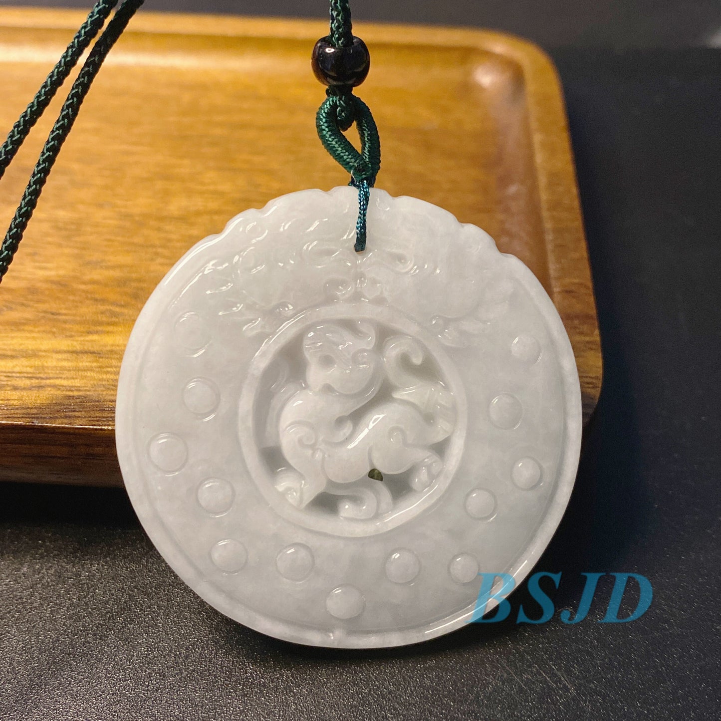 福到临门  Grade A jade dragon pendant Green Jade ICE Jadeite Jewelry jade gift DIY jadeite