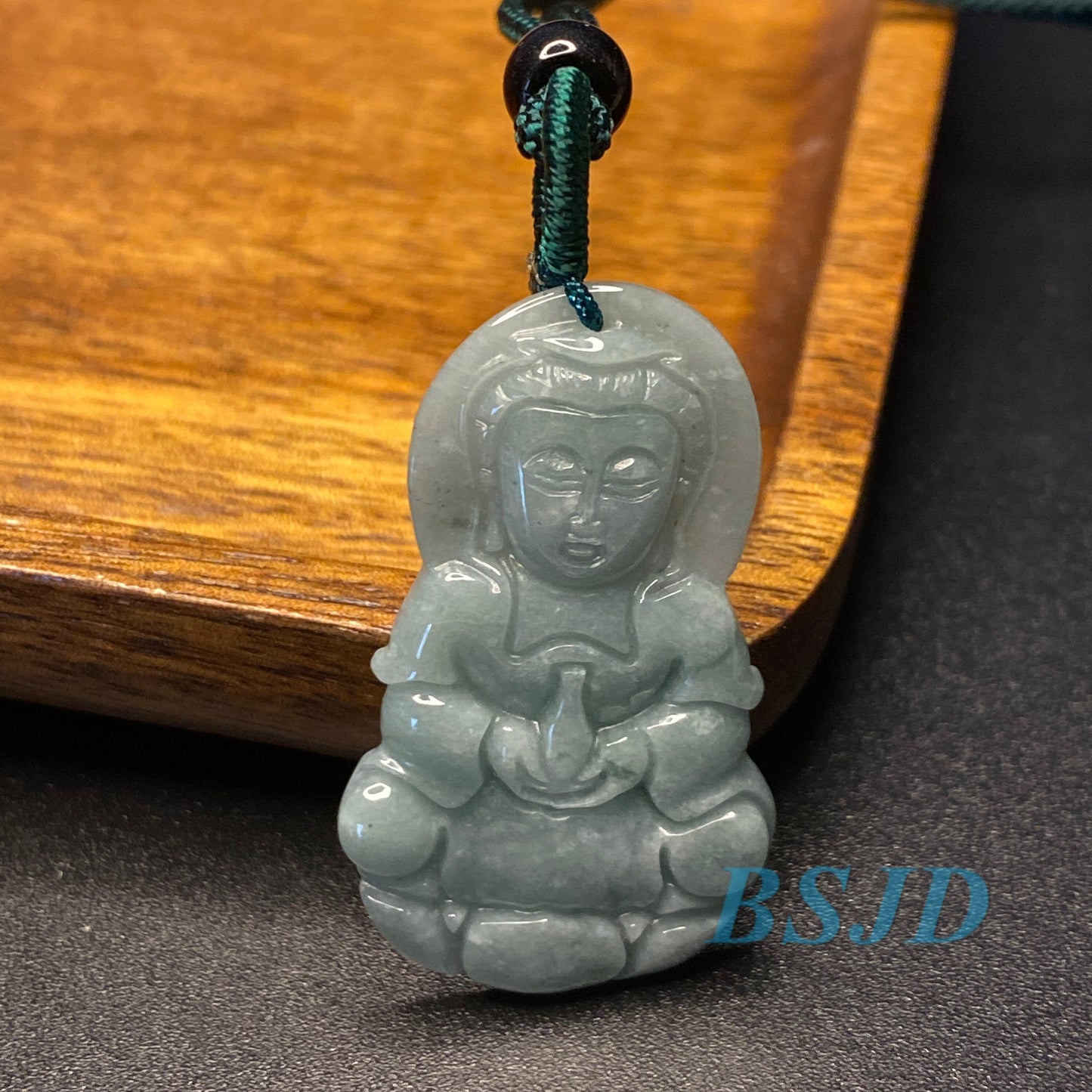 Buddha Pendant Natural Grade A jade Green Burma Jade ICE Myanmar Jadeite joss hang