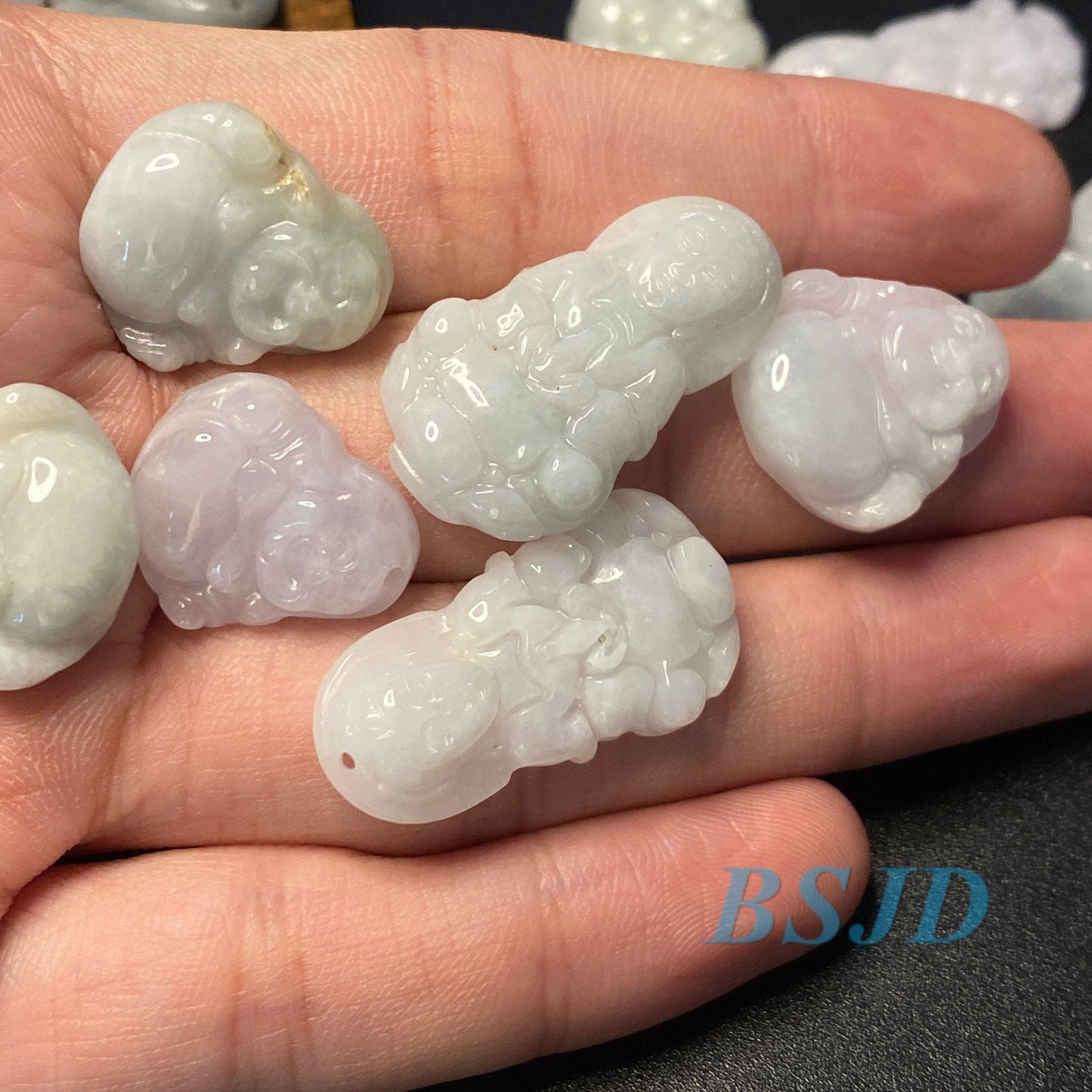 30PCS Guanyin Buddha Natural Grade A Jade green Jadeite Chinese Carved Myanmar jade Pendant necklace kid DIY earrings jade jewelry gift