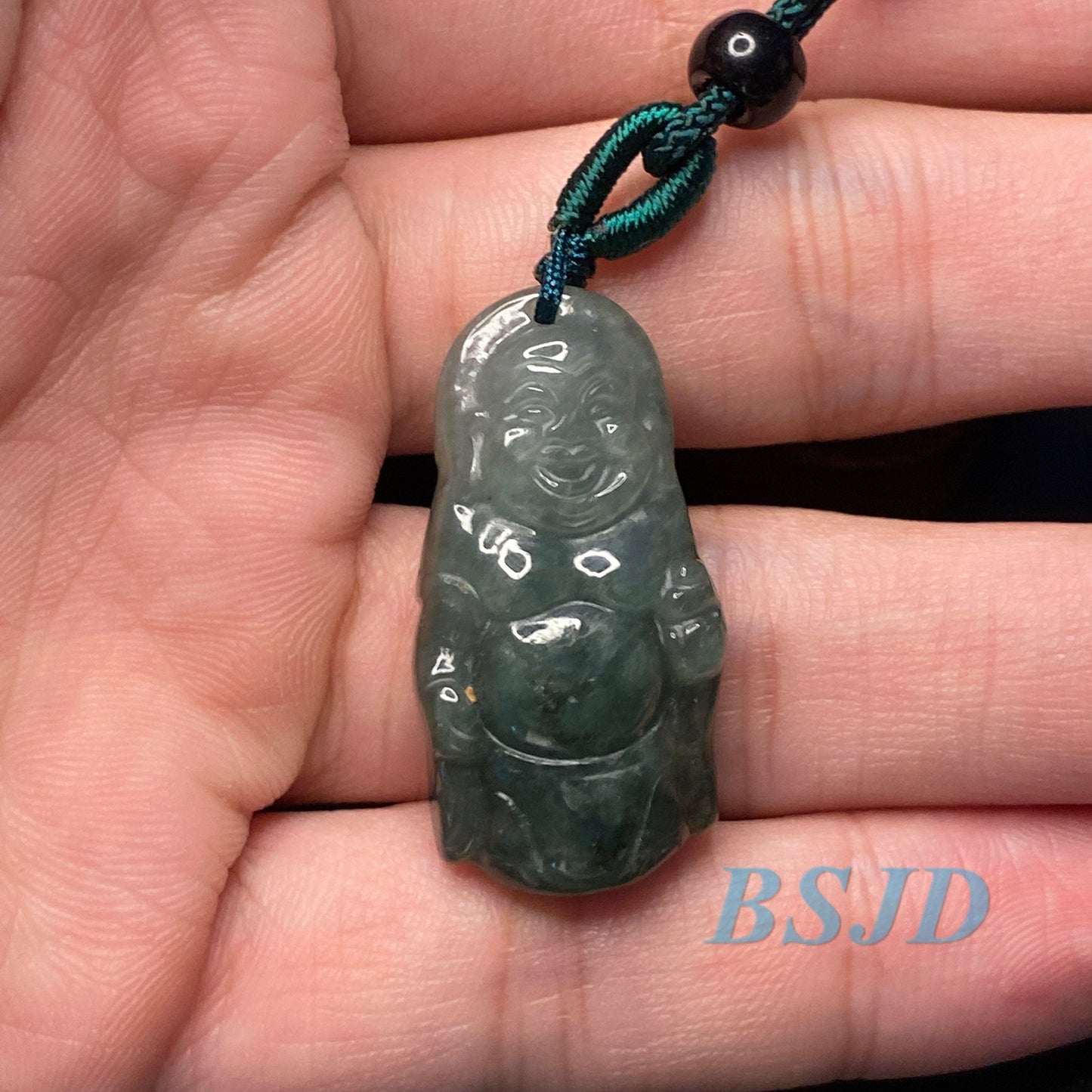 30PCS Wholesale Jadeite Buddha Pendant Natural Gray green Grade A Jade Burma Jadeite Myanmar Beads Buddhism Religious Jewelry gift