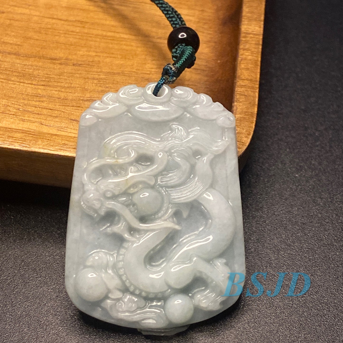 Grade A Jade Drachen Halskette Grüne Jade Burma Jadeit Herren Geburtstagsgeschenk Anhänger