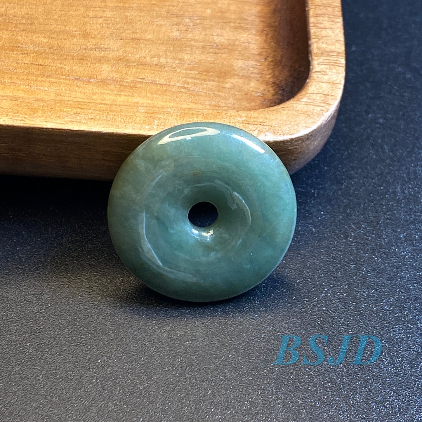 30Pcs Donut Pendant Natural Gray Grade A Jade ICE Jadeite Burma Flat Roundness Beads Perle Myanmar Jadeite disc