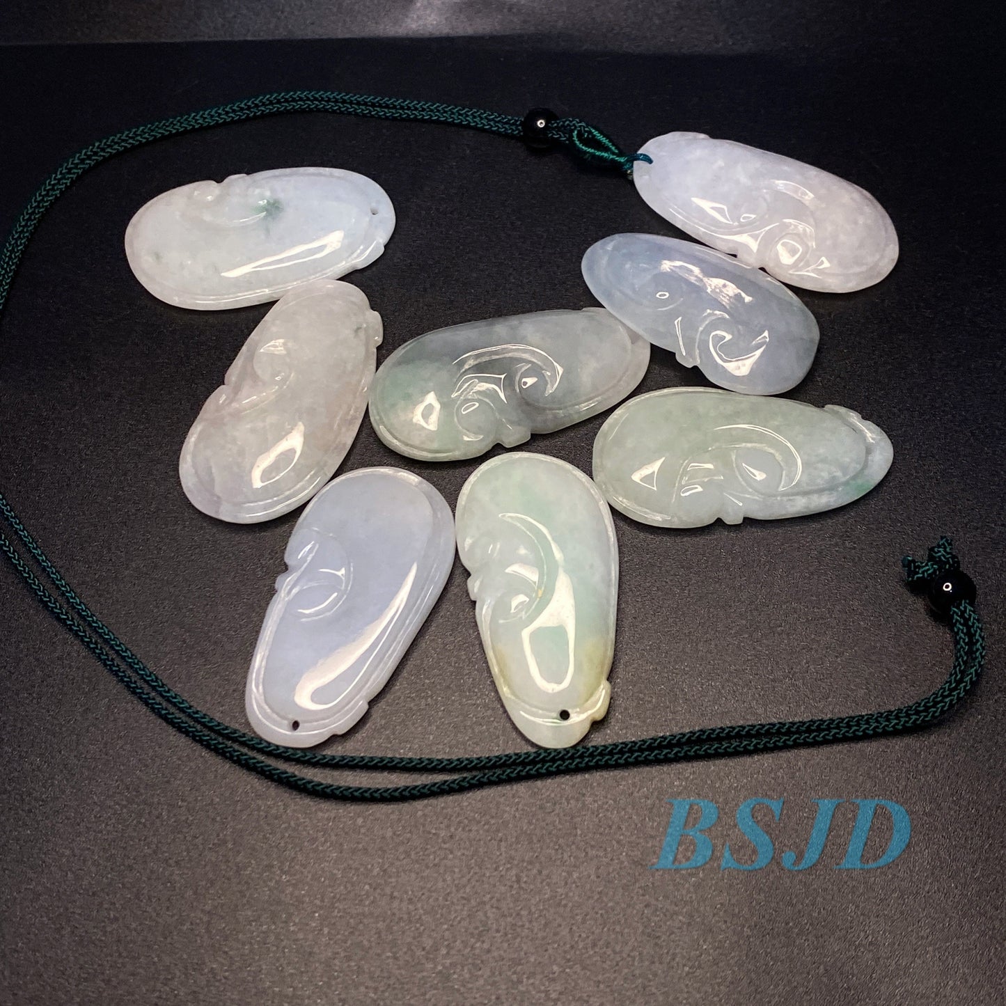 30PCS Gute Bedeutung Ruyi Anhänger natürliche Grade A Jade grün Buama Jade Anhänger DIY Jade Geschenk handgemachte Perle