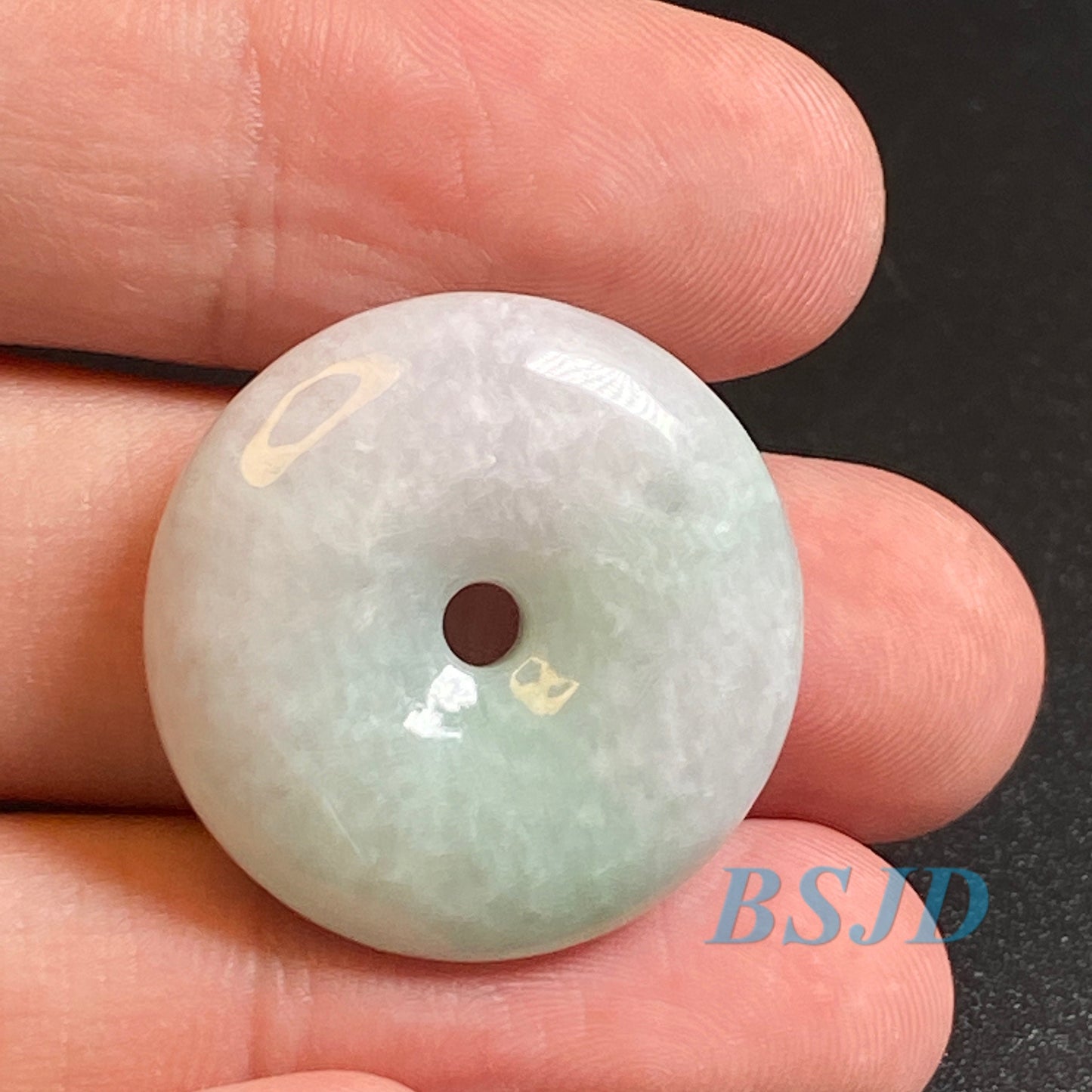 10 Stück Grade A Jade Lucky Disc Donut Anhänger natürliche grüne Jade ICE Burma Jadeit flache Rundheit Perlen Donut Ohrringe Tropfen Geschenk Anhänger