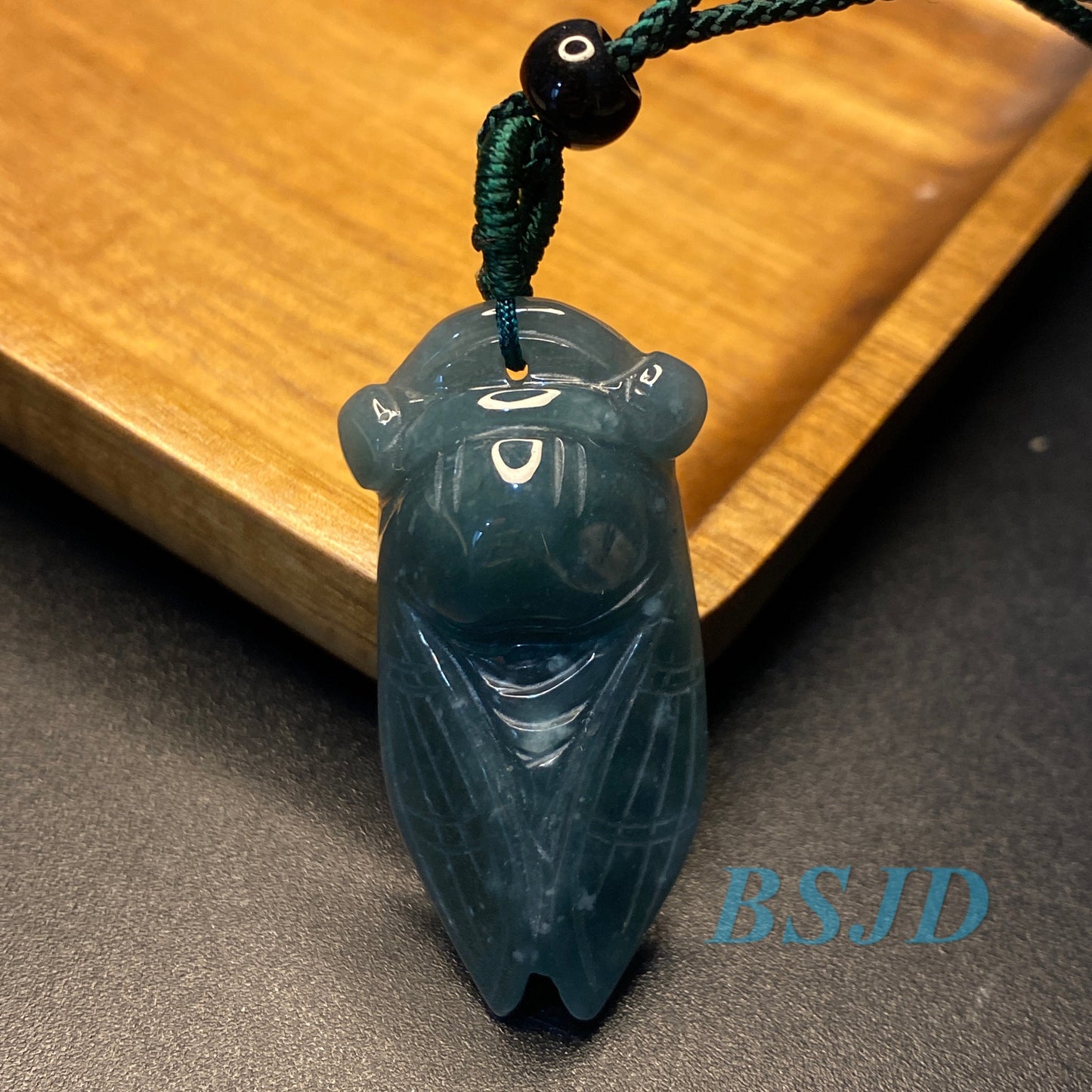 Natürlicher guatemaltekischer Jadeit, hell durchscheinend, blau, Grade A Jade, Cicada-Anhänger, Ohrringe, Perlen, Guatemala-Jade, Geschenk