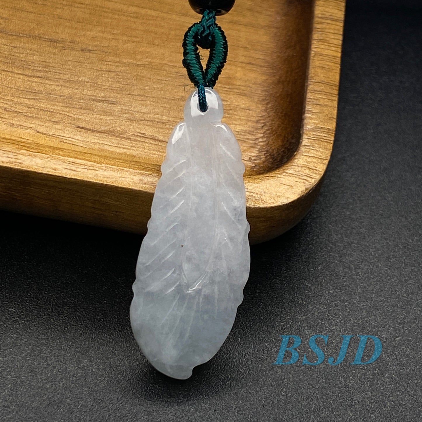 Wholesale Grade A Jade Burma jadeite Beads feather bead Type A jade Ice Myanmar Jadeite plumage pendant  DIY necklace earrings