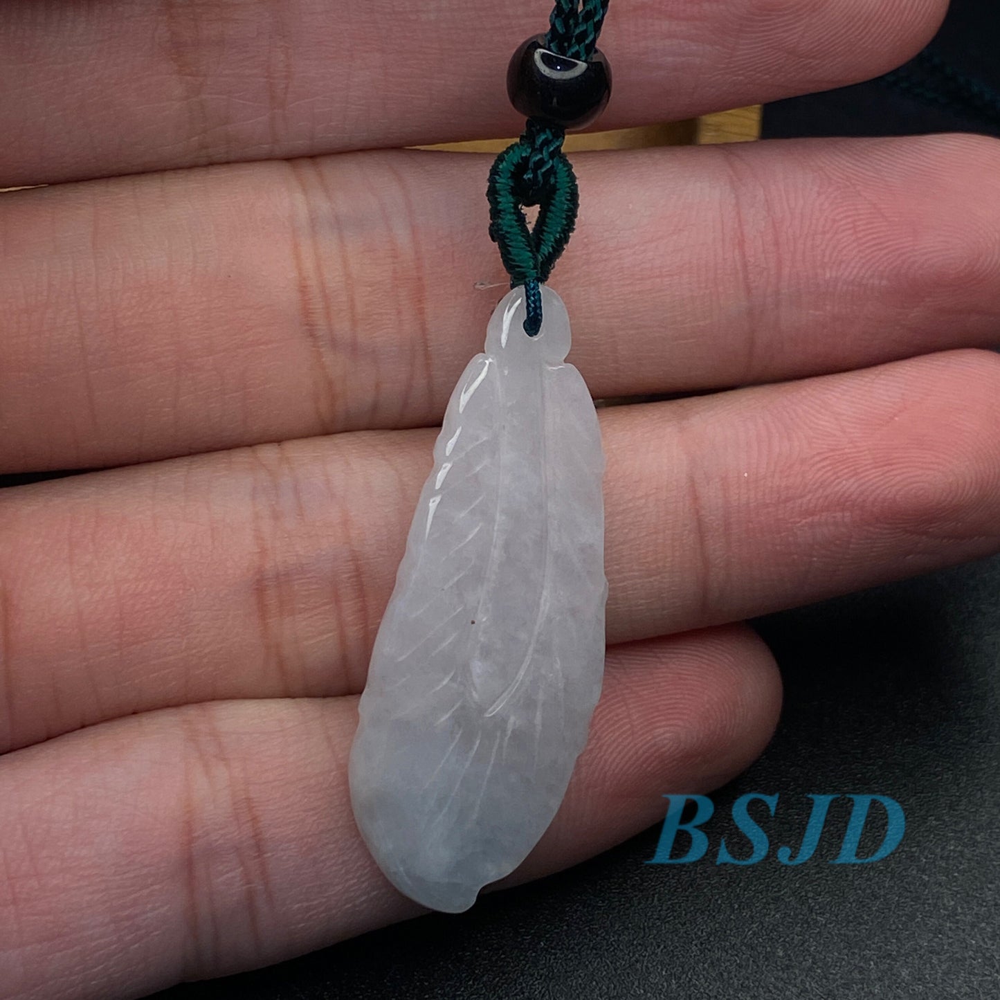 Wholesale Grade A Jade Burma jadeite Beads feather bead Type A jade Ice Myanmar Jadeite plumage pendant  DIY necklace earrings