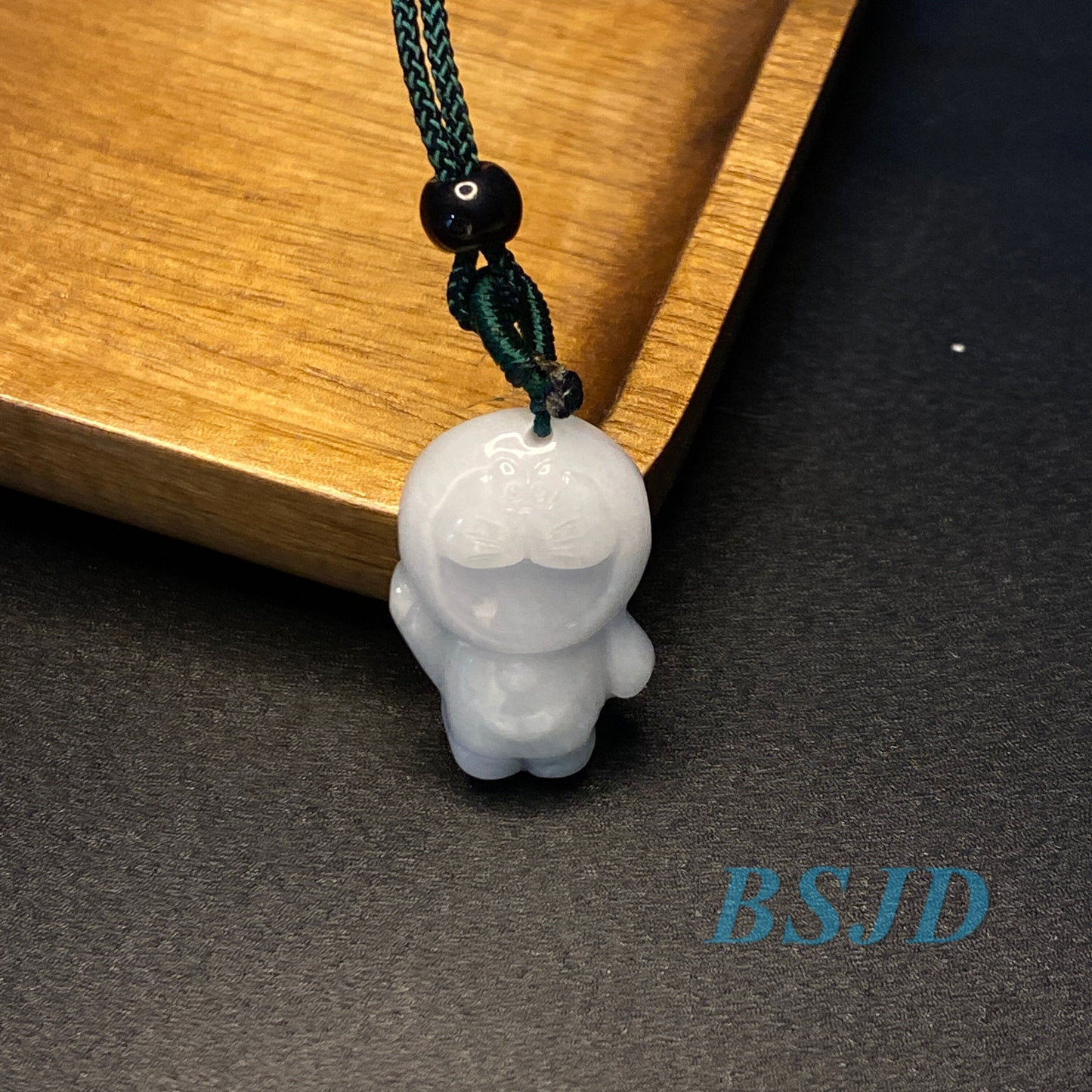 Wholesale cartoon Doraemonドラえもん Jadeite Pendant Natural Grade A Jade bead Burma jade Babt Children Kid Girl DIY Cartoon beads  ネックレス