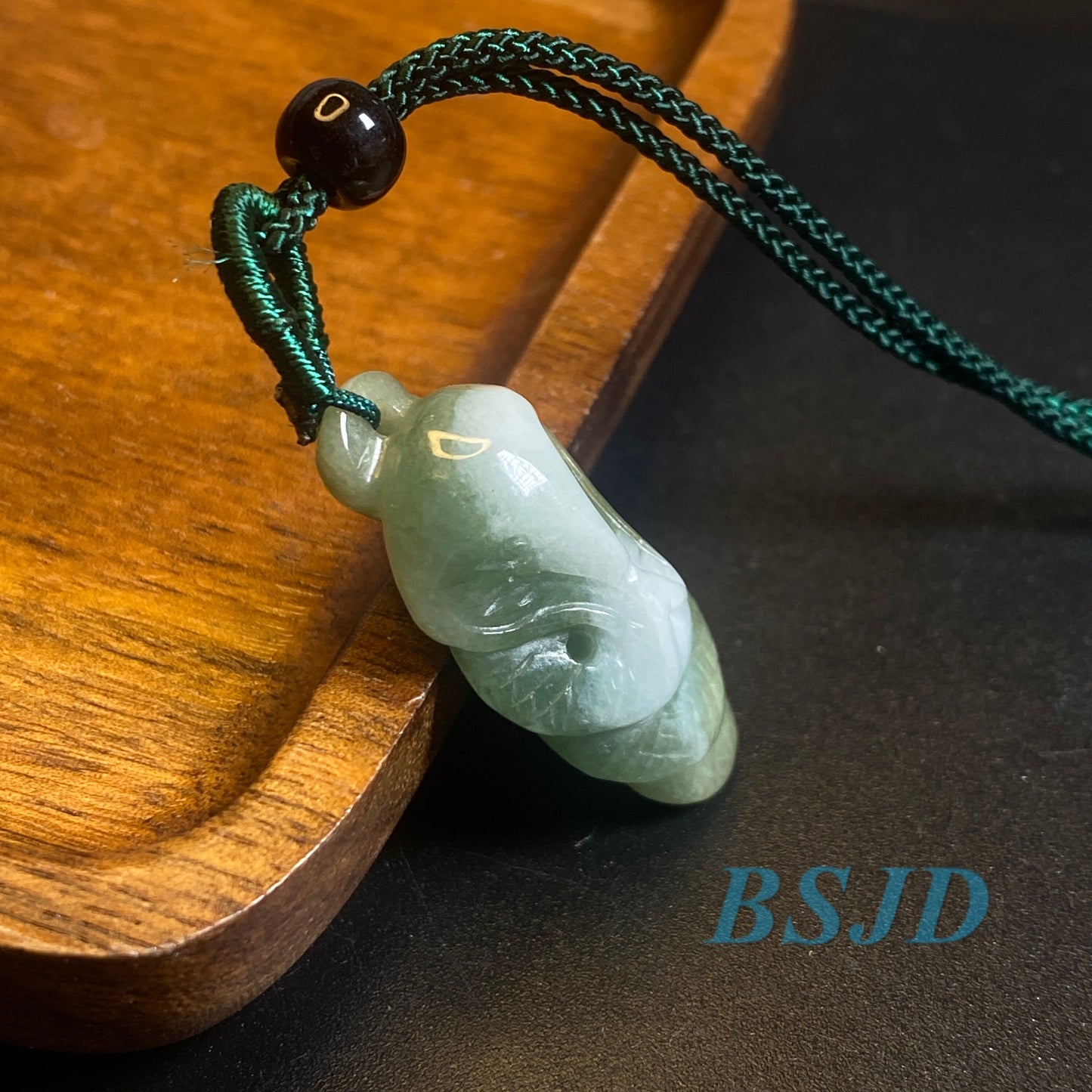 Handmade Mamba Snake jadeite pendant  Grade A jadeite Natural Burma Jade ICE Jadeite Kid birthday gift hang Type A jade jewelry stone gift