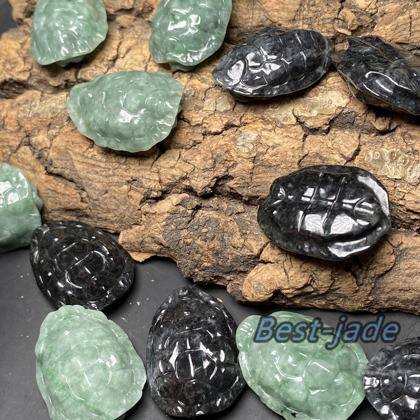 Schildkrötenpanzer Großhandel Grade A Jade Burma Jadeit Perlen Anhänger Typ A Jade Eis Myanmar Jadeit DIY Halskette Kind Jade Geschenk Charms Ornament