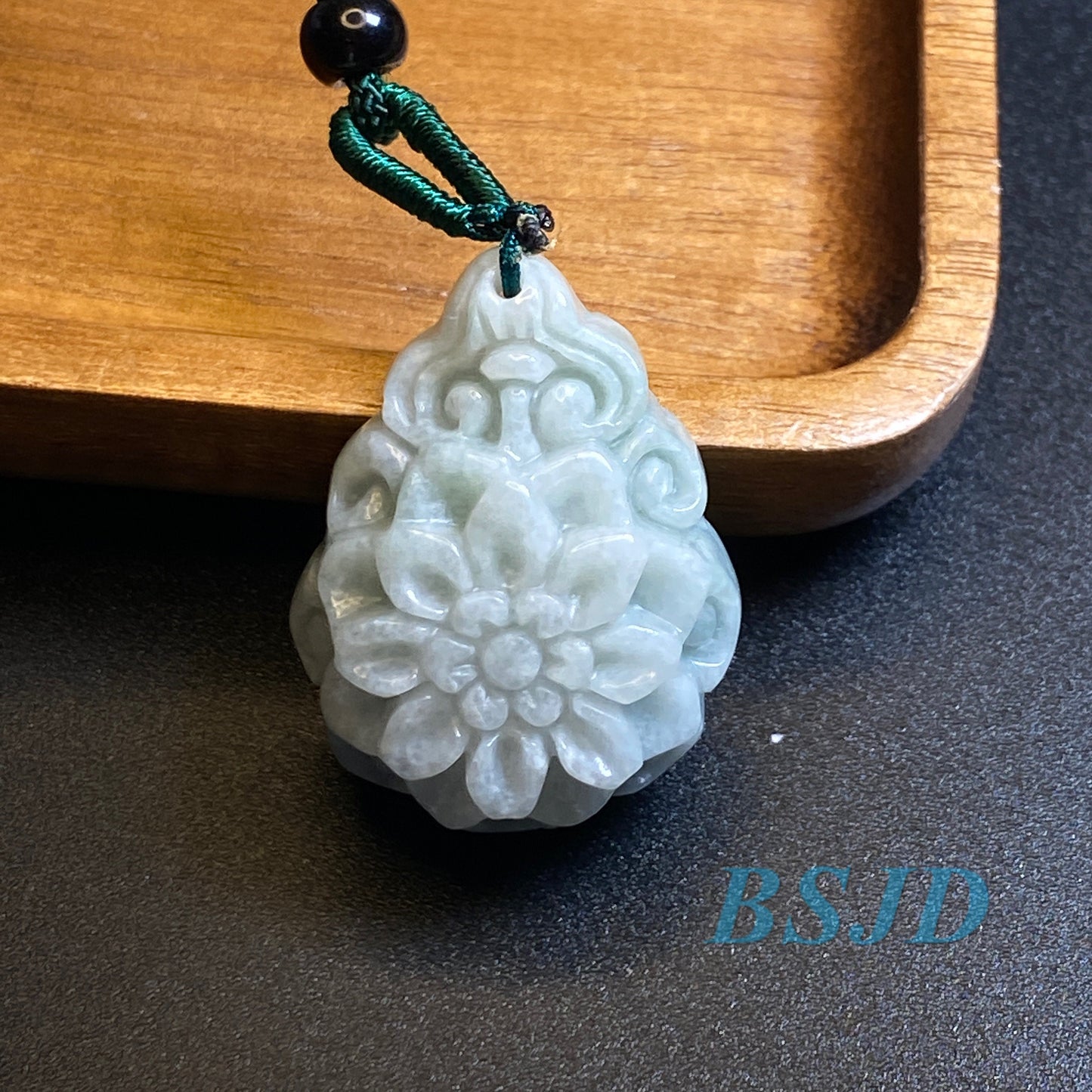 Wholesale Grade A Jade Green jadeite Beads Flower pendant Type A jade Ice Myanmar Jadeite DIY necklace earrings gift