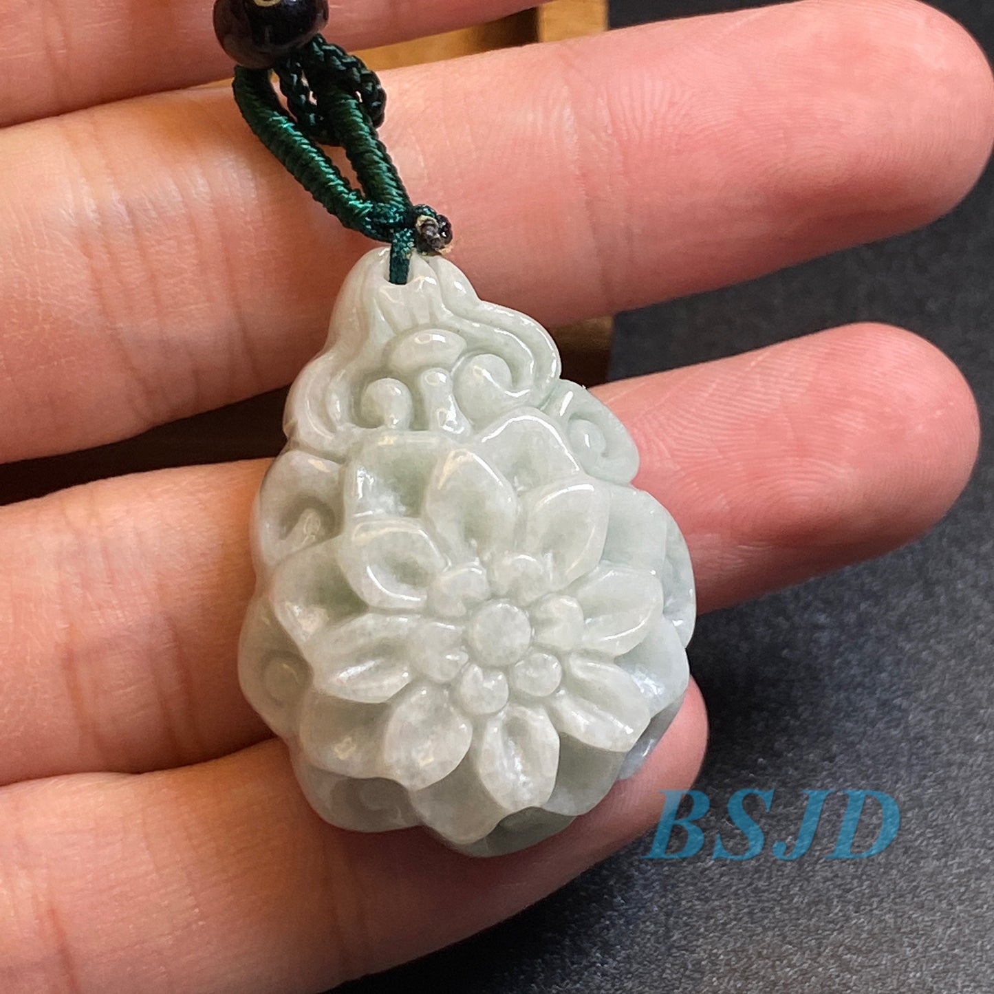 Wholesale Grade A Jade Green jadeite Beads Flower pendant Type A jade Ice Myanmar Jadeite DIY necklace earrings gift