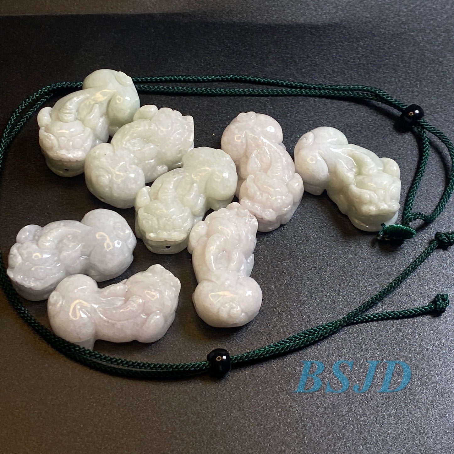 1 Paar Pixiu Burma Jade Handgefertigter Anhänger Grade A Jade Burma Jade Geschenk