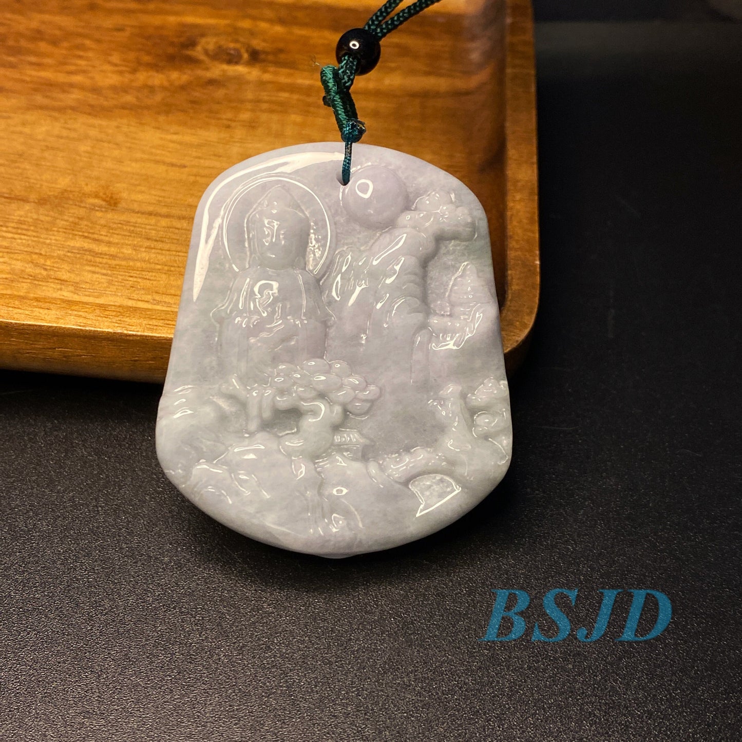 Wholesale KWAN YIN Guanyin Natural Grade A Jade ICE Jadeite Myanmar Jadeite Pendant necklace Buddha Statue carving