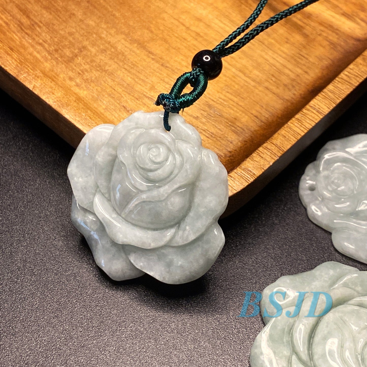 Wholesale Rose flowers Grade A Jade White Green jadeite Beads Flower pendant Type A jade Ice Myanmar Jadeite DIY necklace earrings gift