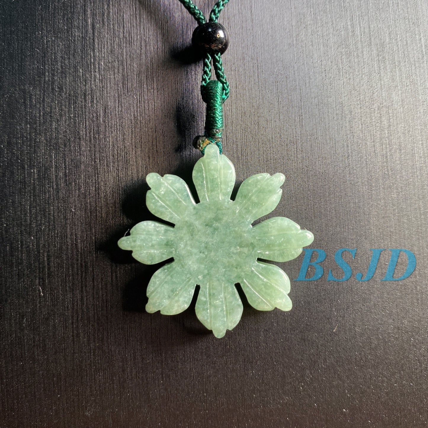 Grade A Jade Burma  Jadeite man men's pendant Flower Sun necklace Jade gift