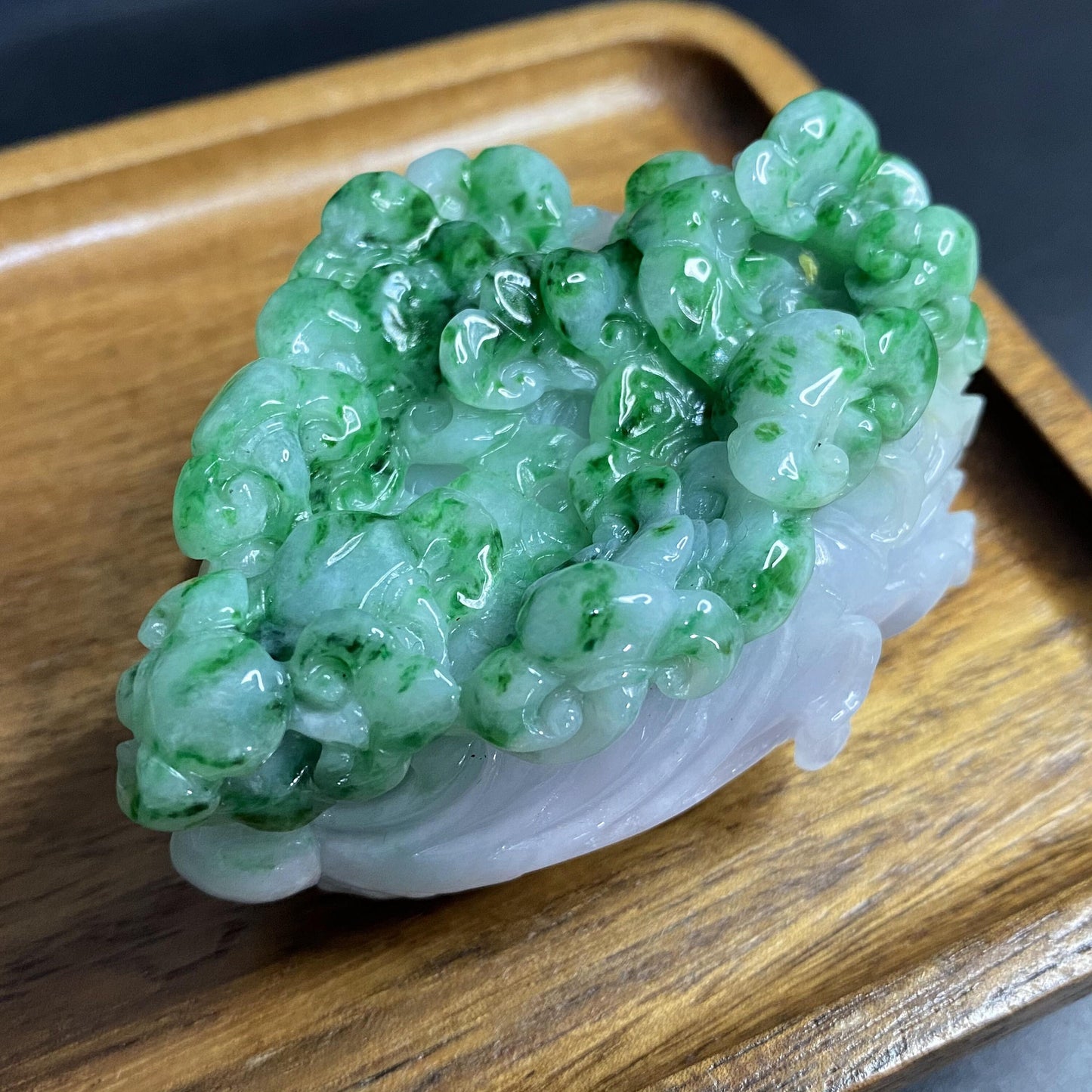 Hot green 白菜（百财）cabbage stone Natural Grade A Jade ICE Jadeite Myanmar jade hang necklace