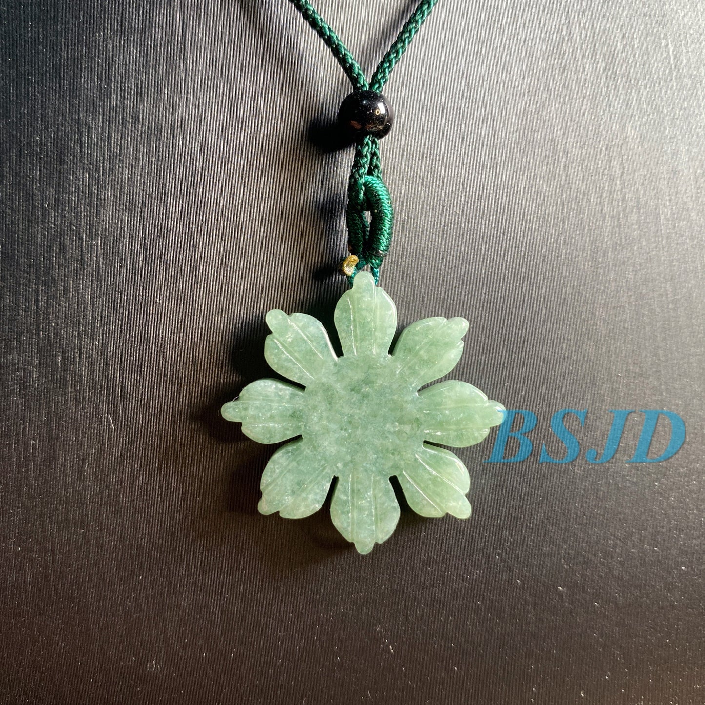 Grade A Jade Burma  Jadeite man men's pendant Flower Sun necklace Jade gift