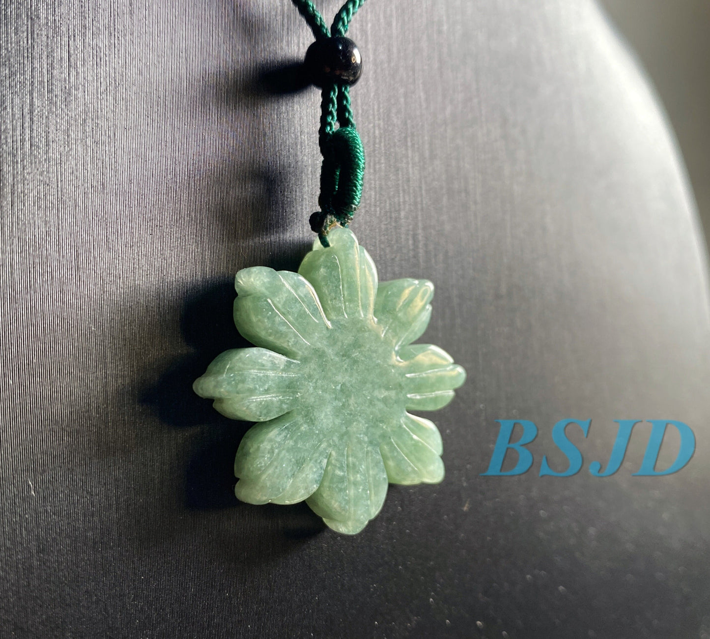 Grade A Jade Burma  Jadeite man men's pendant Flower Sun necklace Jade gift