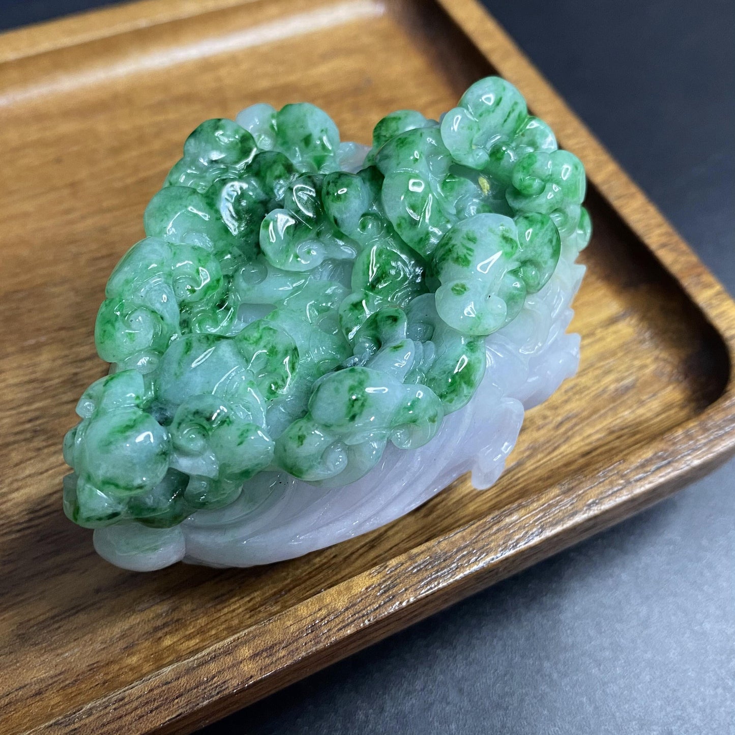 Hot green 白菜（百财）cabbage stone Natural Grade A Jade ICE Jadeite Myanmar jade hang necklace