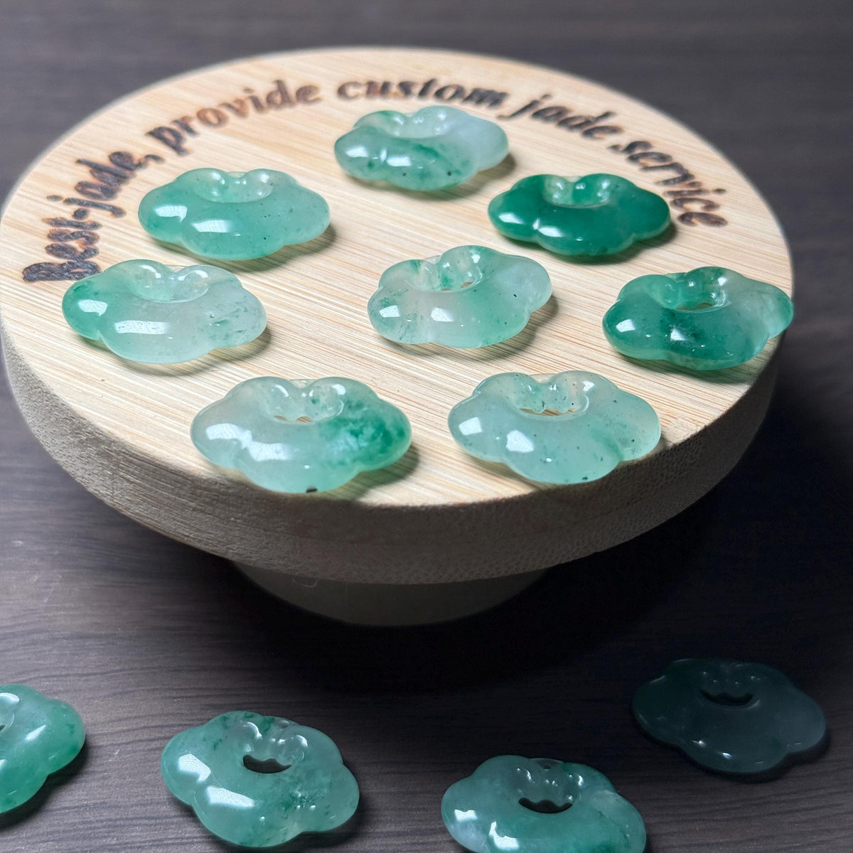 Ice African Jade Ruyi Jade Necklace Real Grade A Jade Chinese Beads Jewelry DIY pendant gift flower Jade supplies