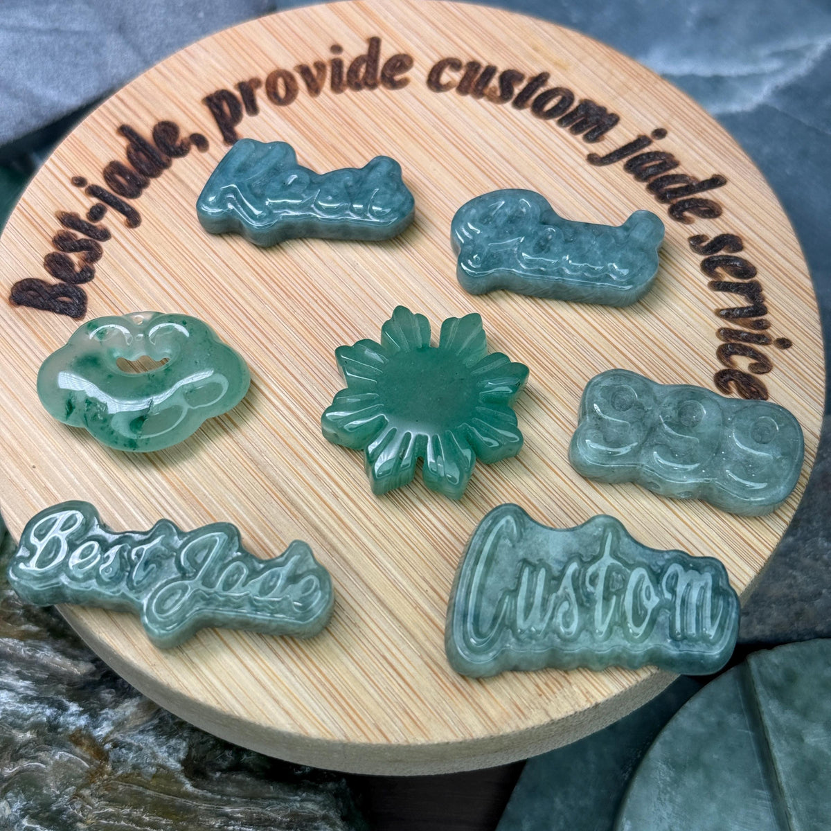 Ice African Jade Ruyi Jade Necklace Real Grade A Jade Chinese Beads Jewelry DIY pendant gift flower Jade supplies