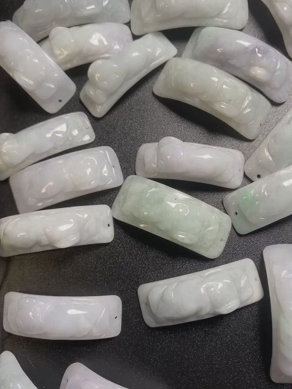 Pixiu Hook Natural transparent Guatemala Jadeite bead Grade A Jade Blue gemstone men dragon Guatemalan jadeite baby kid pendant