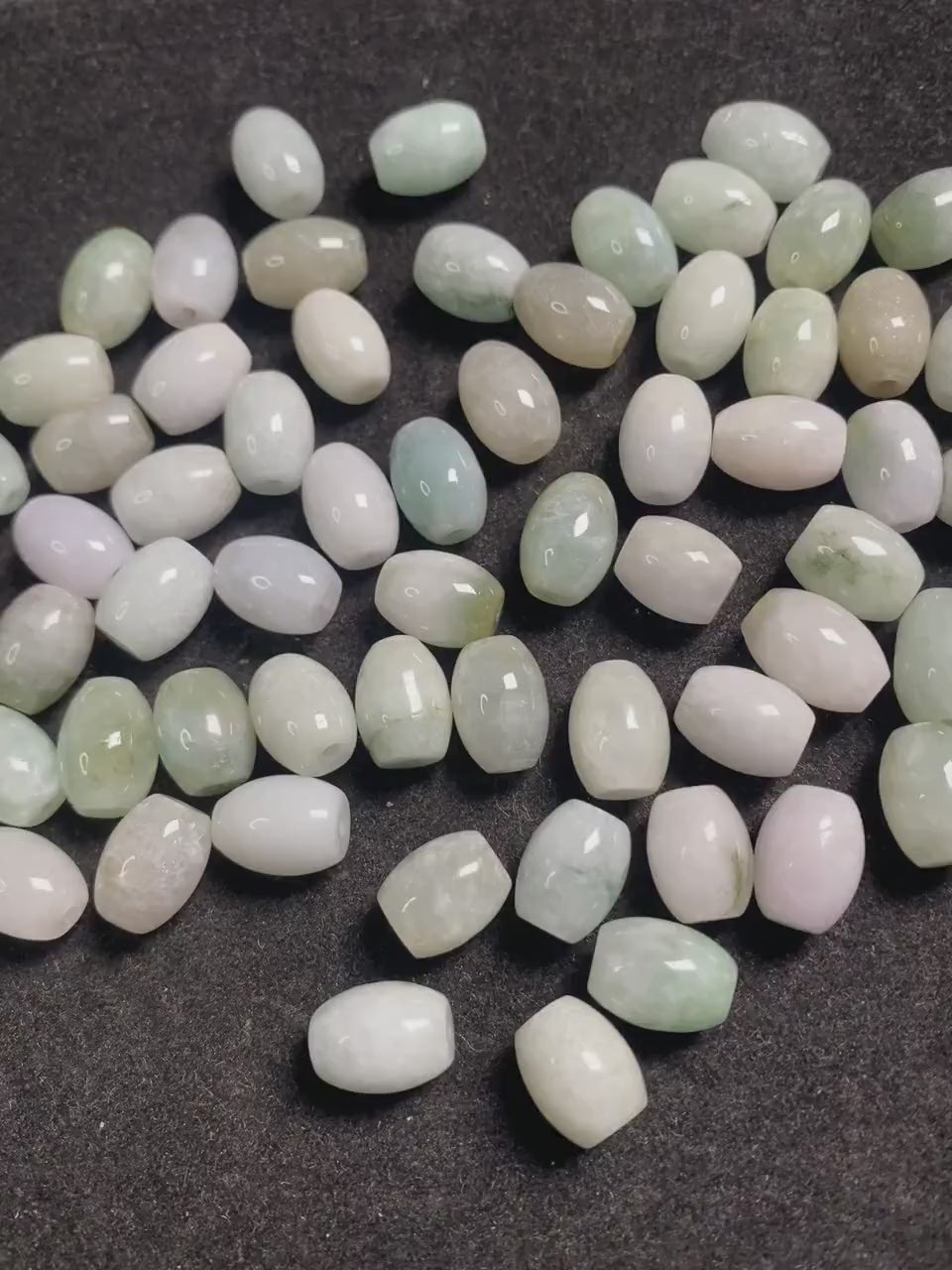 100Pcs Oval shape Grade A Jade Burma Jadeite Beads WHITE Perle DIY jade necklace earrings ,Jade barrel tube