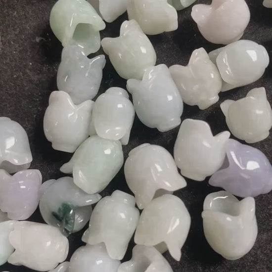 10PCS Flower Rose Beads Natural Grade A jade Green ICE Burma Jadeite bead Chinese Carved Myanmar DIY pendants necklace Blume f. fleur varié