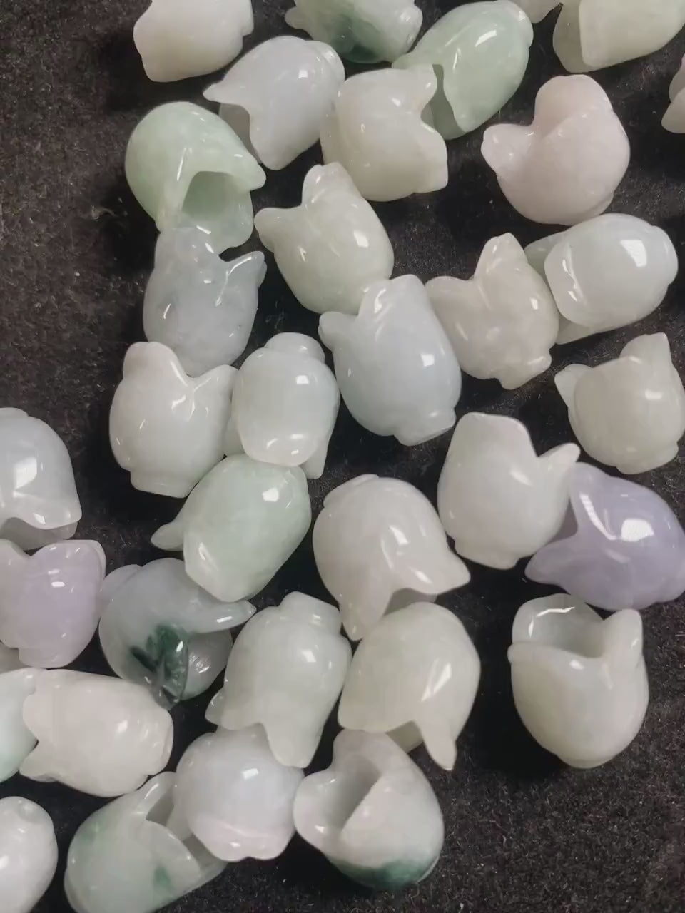 10PCS Flower Rose Beads Natural Grade A jade Green ICE Burma Jadeite bead Chinese Carved Myanmar DIY pendants necklace Blume f. fleur varié