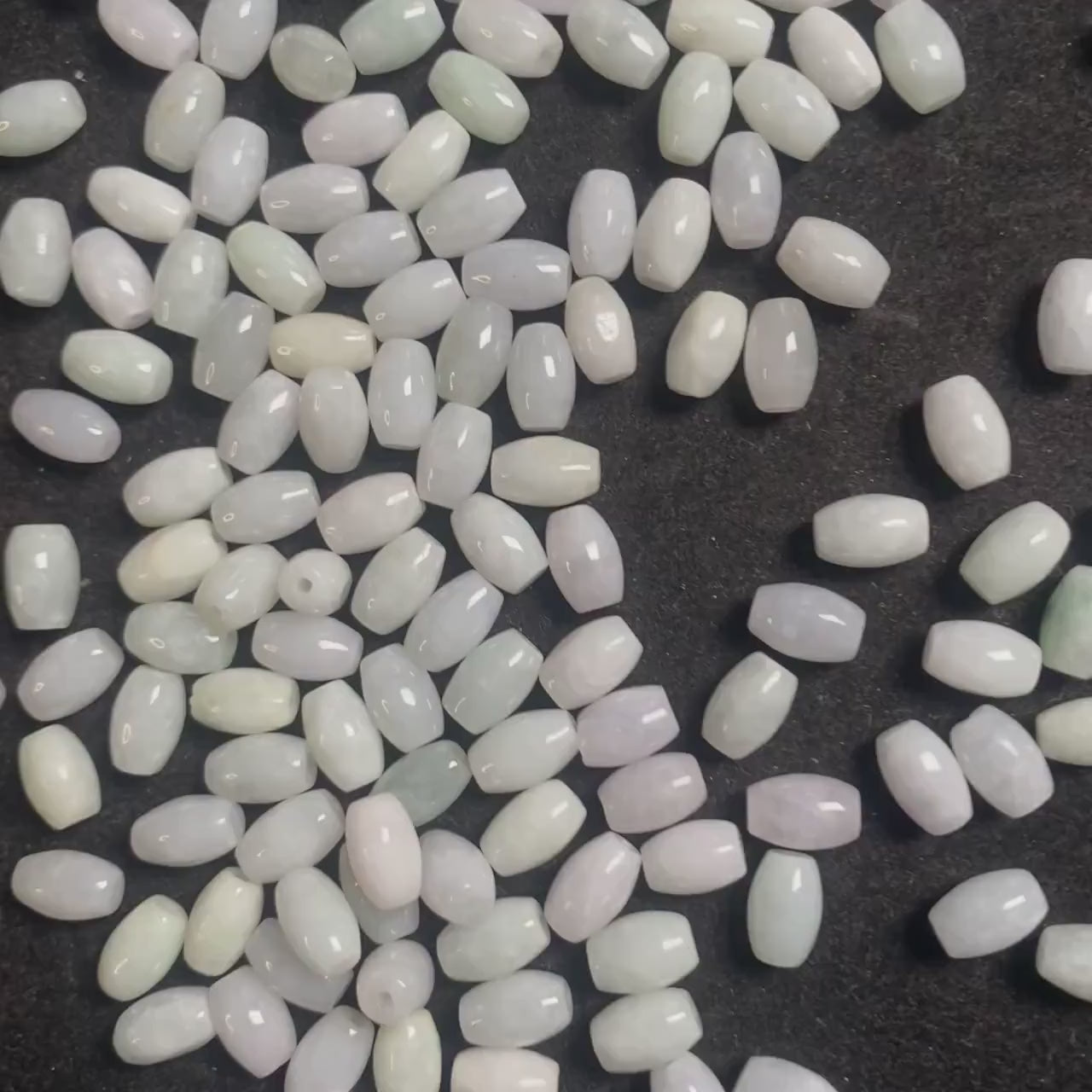 100Pcs 6*9mm Oval shape Grade A Jade Burma Jadeite Beads WHITE Perle DIY jade necklace earrings ,Jade barrel tube