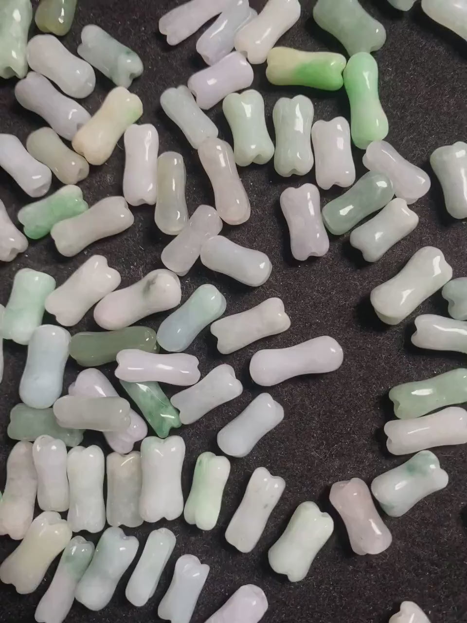 Wholesale small bone Bead Grade A Jade Natural green Jade Loose bead Burma Jadeite Beads DIY earrings drop jewelry gift