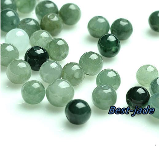 100Pcs 3mm~13mm Grade A jade Burma Jadeite Round Beads Gray jade DIY jewelry Grey jadeite bead