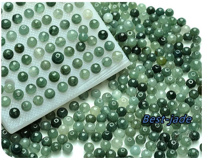 100Pcs 3mm~13mm Grade A jade Burma Jadeite Round Beads Gray jade DIY jewelry Grey jadeite bead