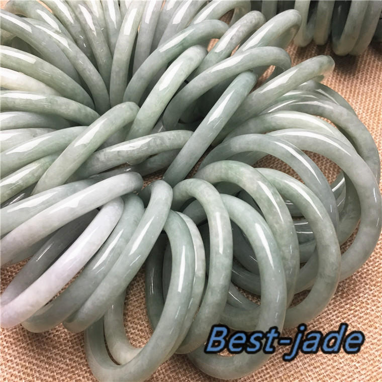 Certificated SMALL Size Natural Grade A Jade Bangle KID Bracelet  Baby Handmade Children Boy Girl trottie Chain Green Burma Jadeite 1.63in