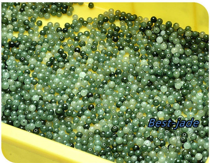 100Pcs 3mm~13mm Grade A jade Burma Jadeite Round Beads Gray jade DIY jewelry Grey jadeite bead