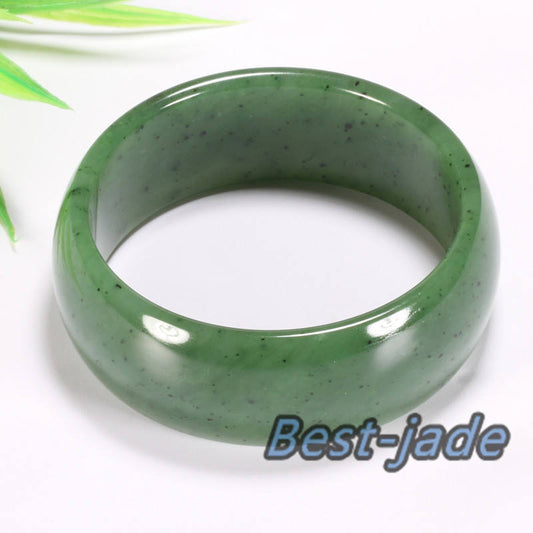 Canadian jasper 60mm Widen Apple Green Natural Nephrite Chain Hand LADY Bracelet Pounamu Maori jade Bangle schmuck Canadian Jade NZ jasper