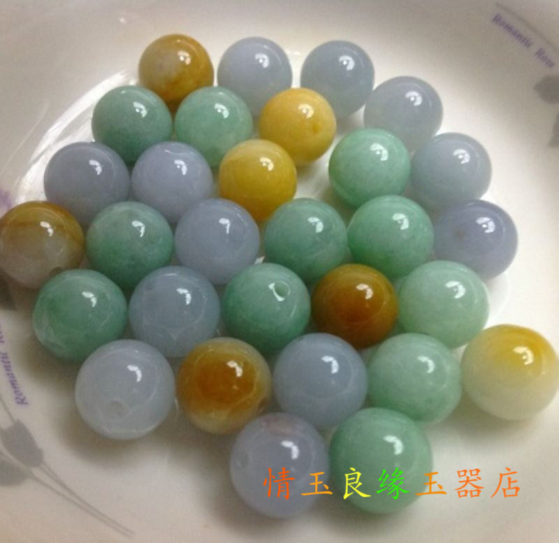 Top quality 50PCS 3mm~10mm Grade A Jade Natural Burma Jadeite Roundness Beads Ball GREEN WHITE Purple jadeite DIY Jewerly jade earrings