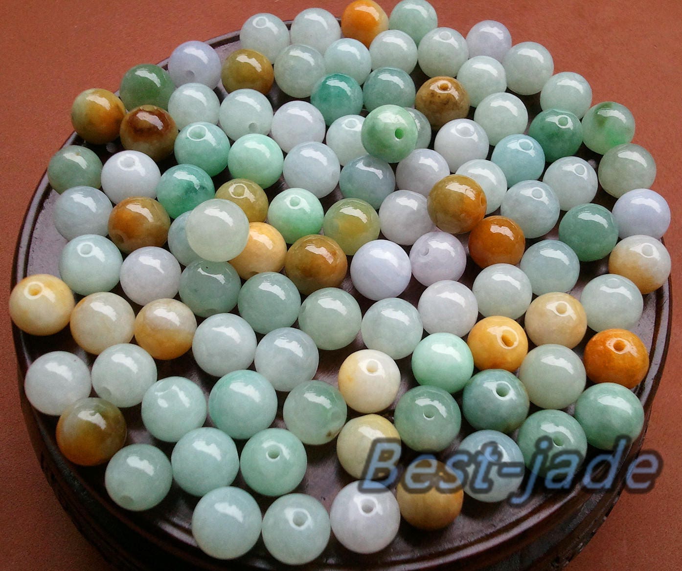 100Pcs Wholesale 3mm~13mm ICE Grade A Jade Green Yellow Jadeite Roundness Beads Ball Burma jade DIY Necklace earrings Kügelchen жемчуг капля