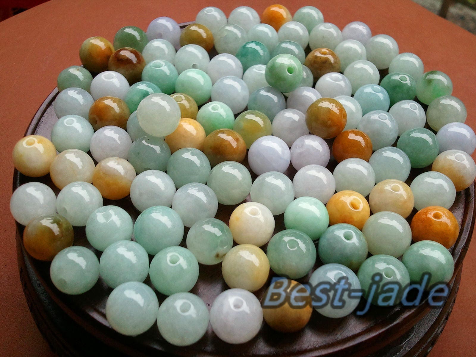 100Pcs Wholesale 3mm~13mm ICE Grade A Jade Green Yellow Jadeite Roundness Beads Ball Burma jade DIY Necklace earrings Kügelchen жемчуг капля