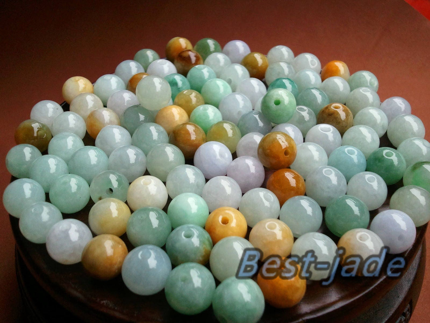 100Pcs Wholesale 3mm~13mm ICE Grade A Jade Green Yellow Jadeite Roundness Beads Ball Burma jade DIY Necklace earrings Kügelchen жемчуг капля