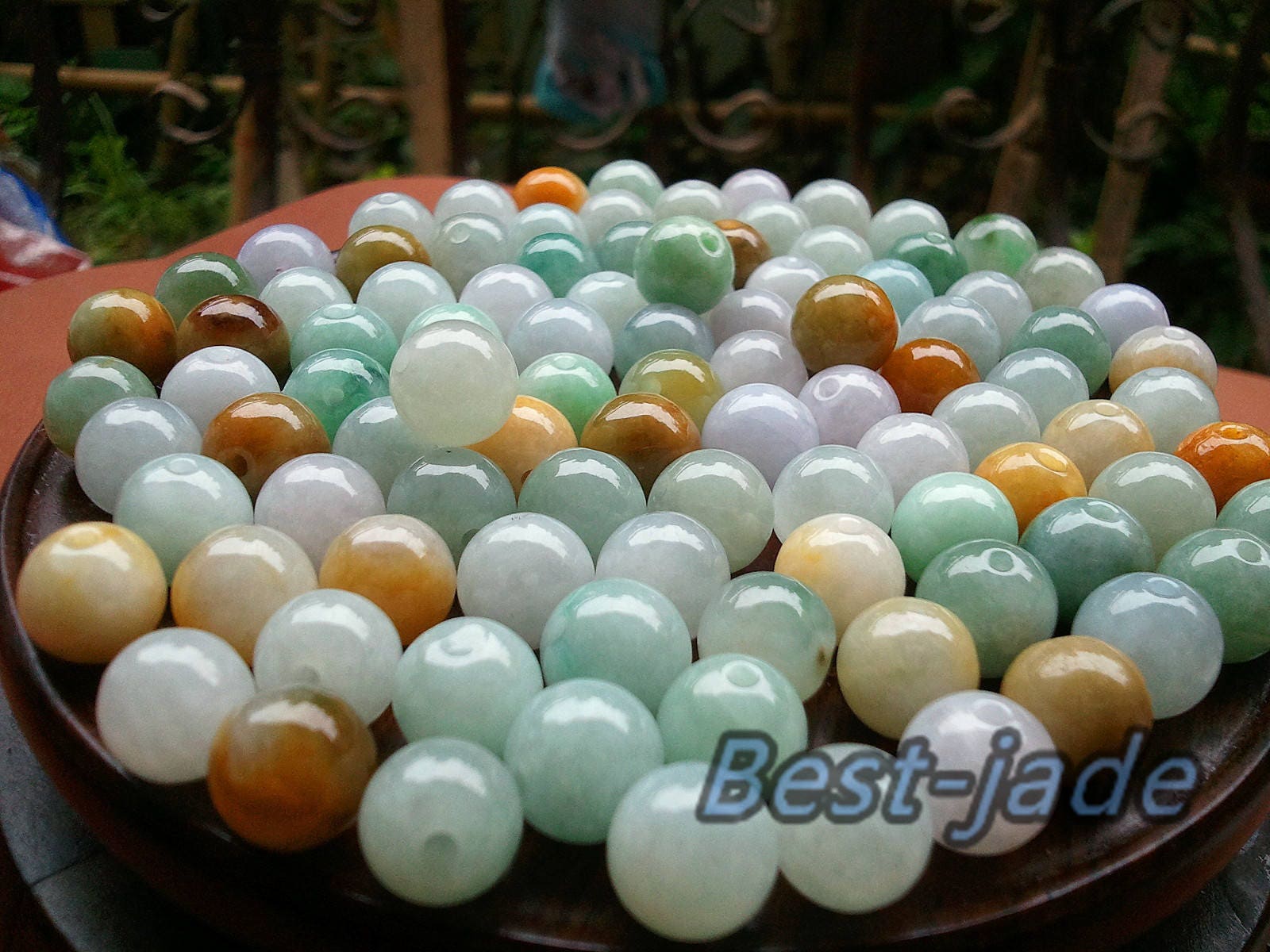 100Pcs Wholesale 3mm~13mm ICE Grade A Jade Green Yellow Jadeite Roundness Beads Ball Burma jade DIY Necklace earrings Kügelchen жемчуг капля