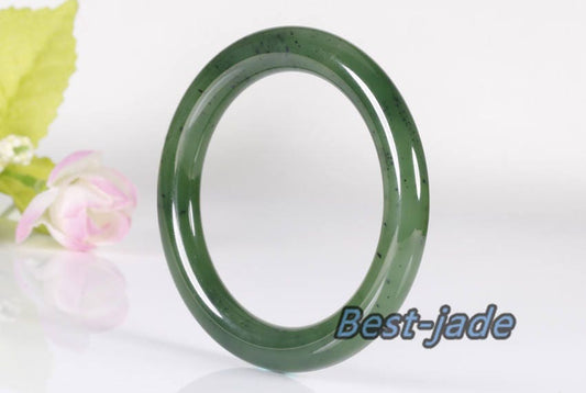 Canadian jasper 54mm Apple Green Natural Nephrite Jade Chain Hand LADY Bracelet Pounamu Maori Bangle schmuck Canadian Jade NZ jasper